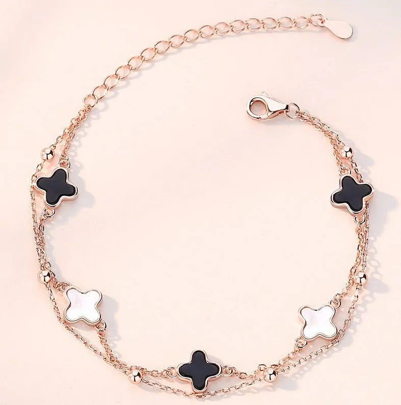 Less is More! Fabufabu Sterling Silver Clover Bracelet