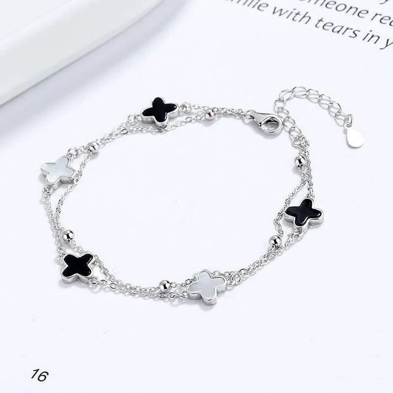 Less is More! Fabufabu Sterling Silver Clover Bracelet