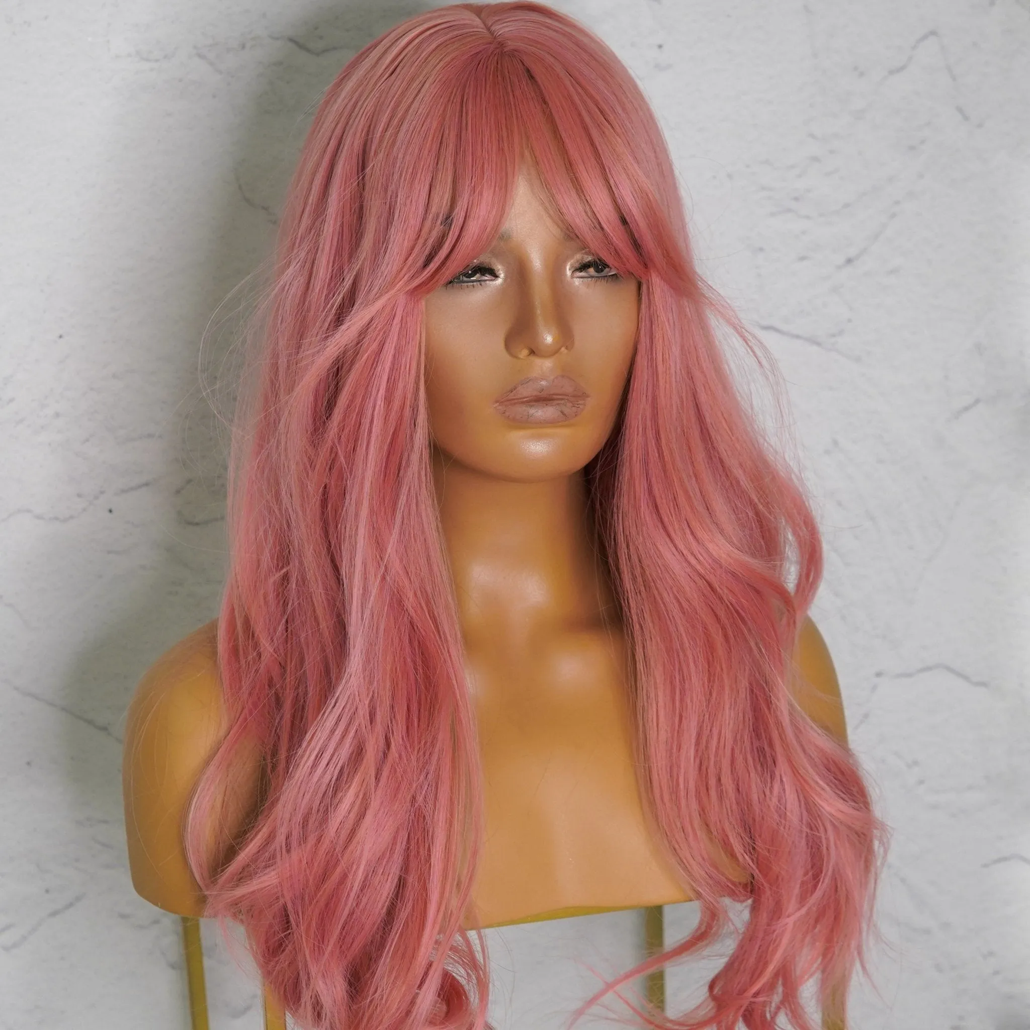 LONDYN Dusty Pink Fringe Wig