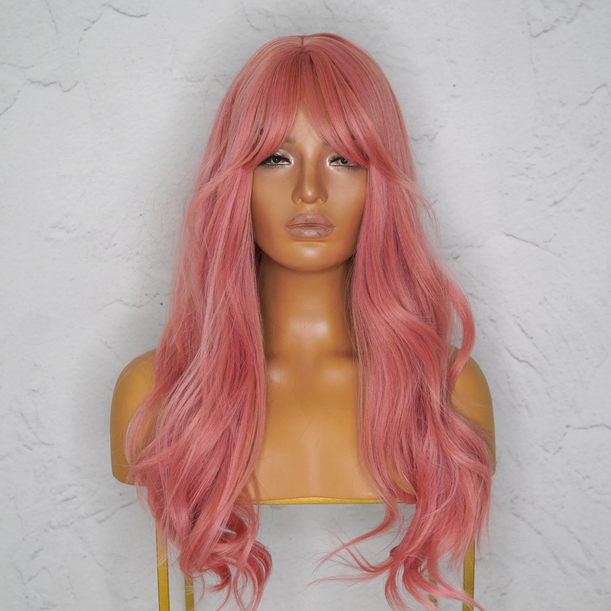 LONDYN Dusty Pink Fringe Wig