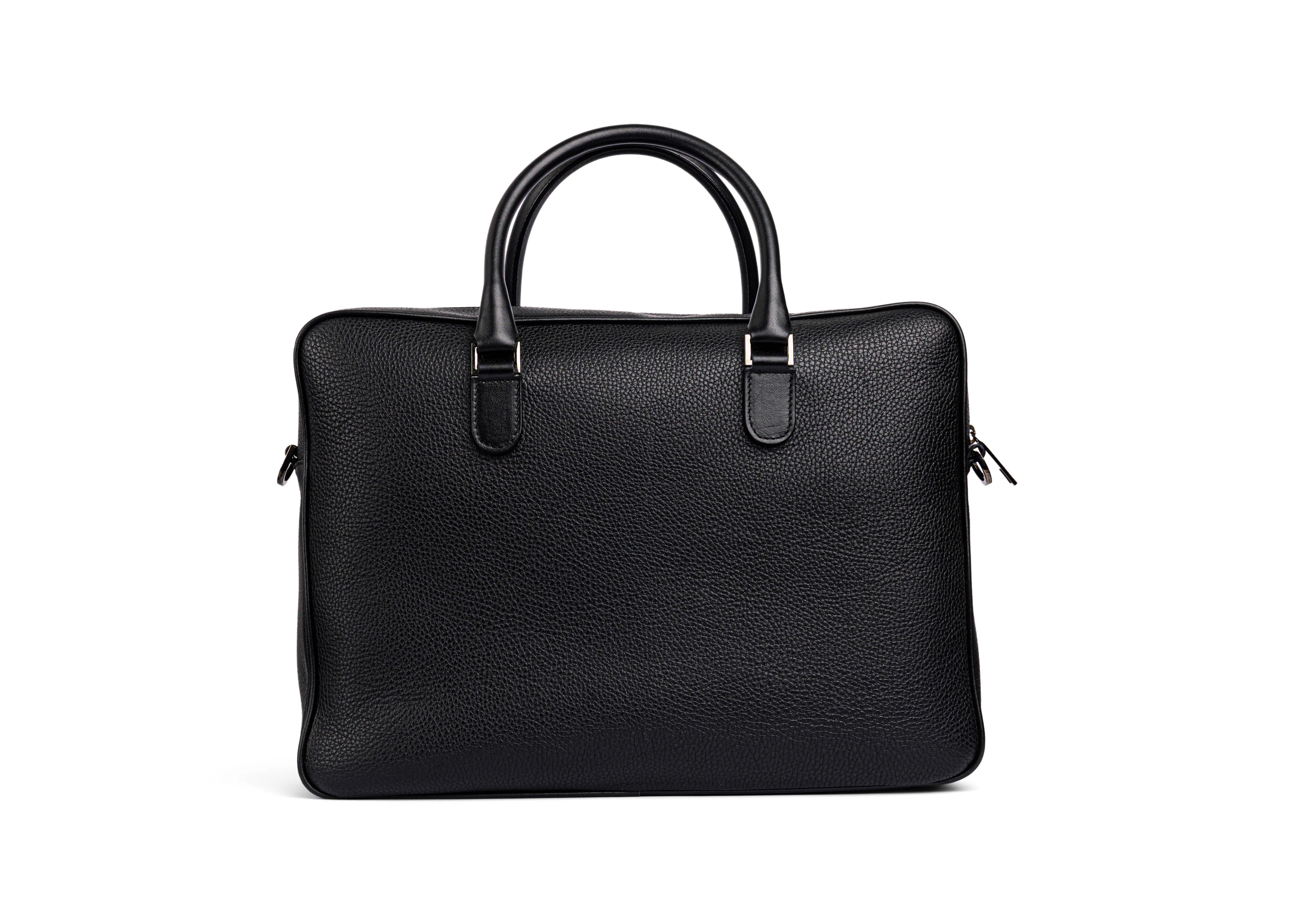 Man Business Leather Bag 1 Zip 1002