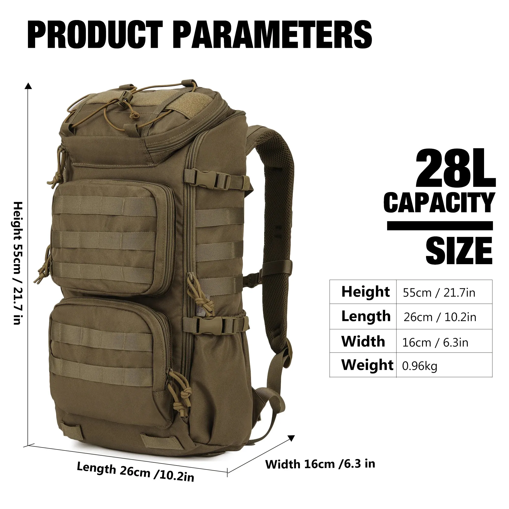 Mardingtop 28L Backpacks Molle