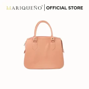 MARGAUX Classic Handbag with Sling in Salmon Pink