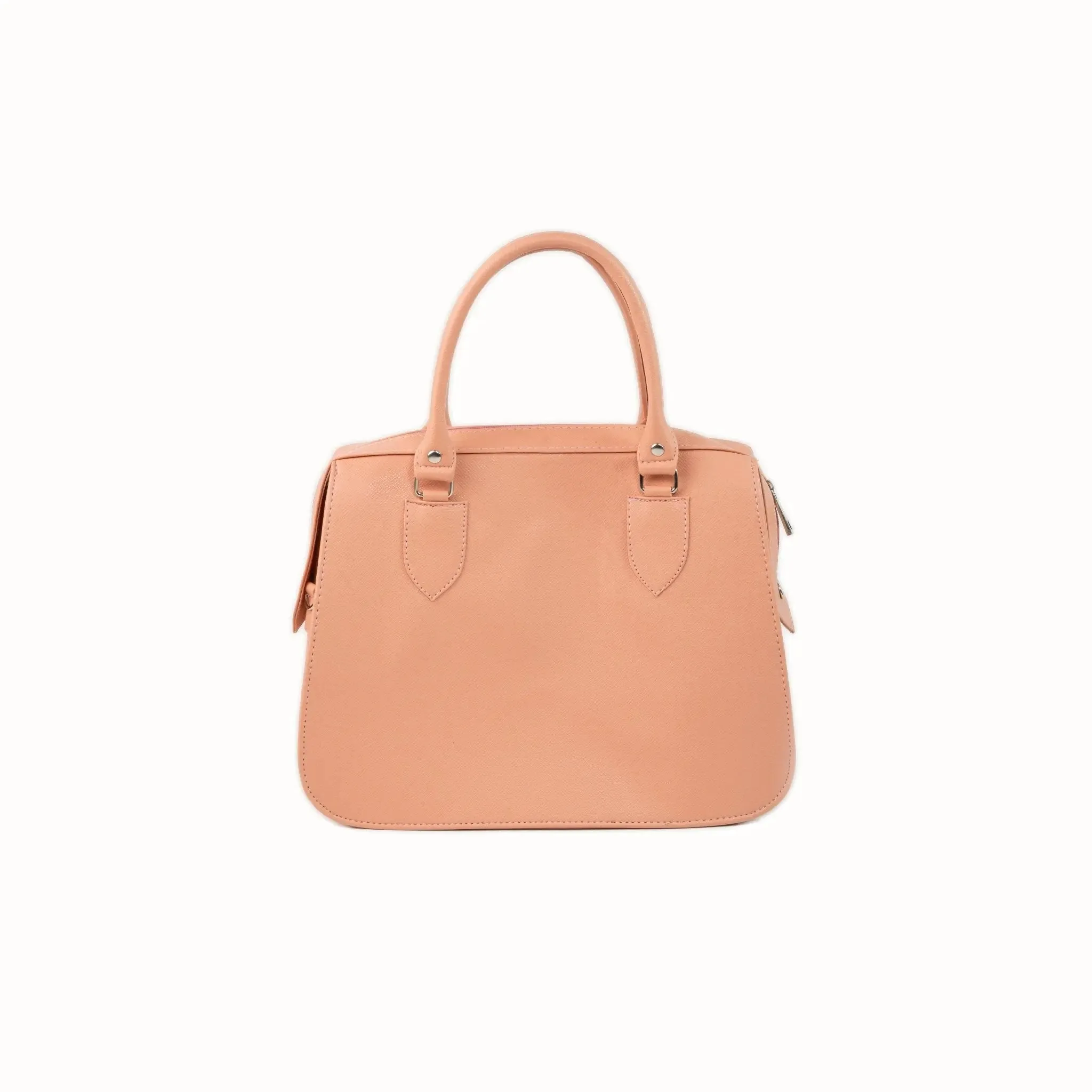 MARGAUX Classic Handbag with Sling in Salmon Pink