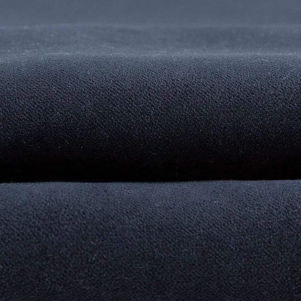 Matt Black Piped Velvet Cushion