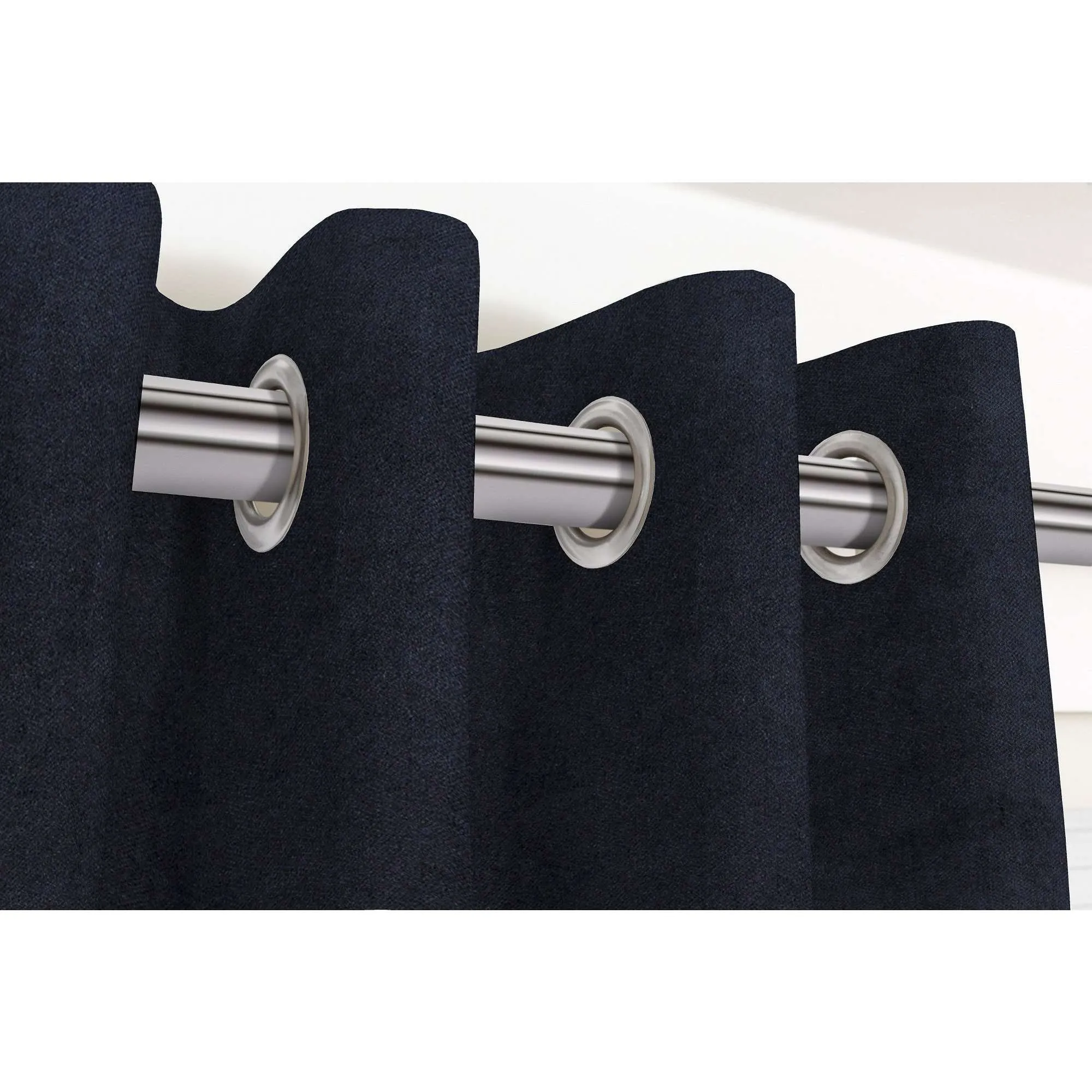 Matt Black Velvet Curtains