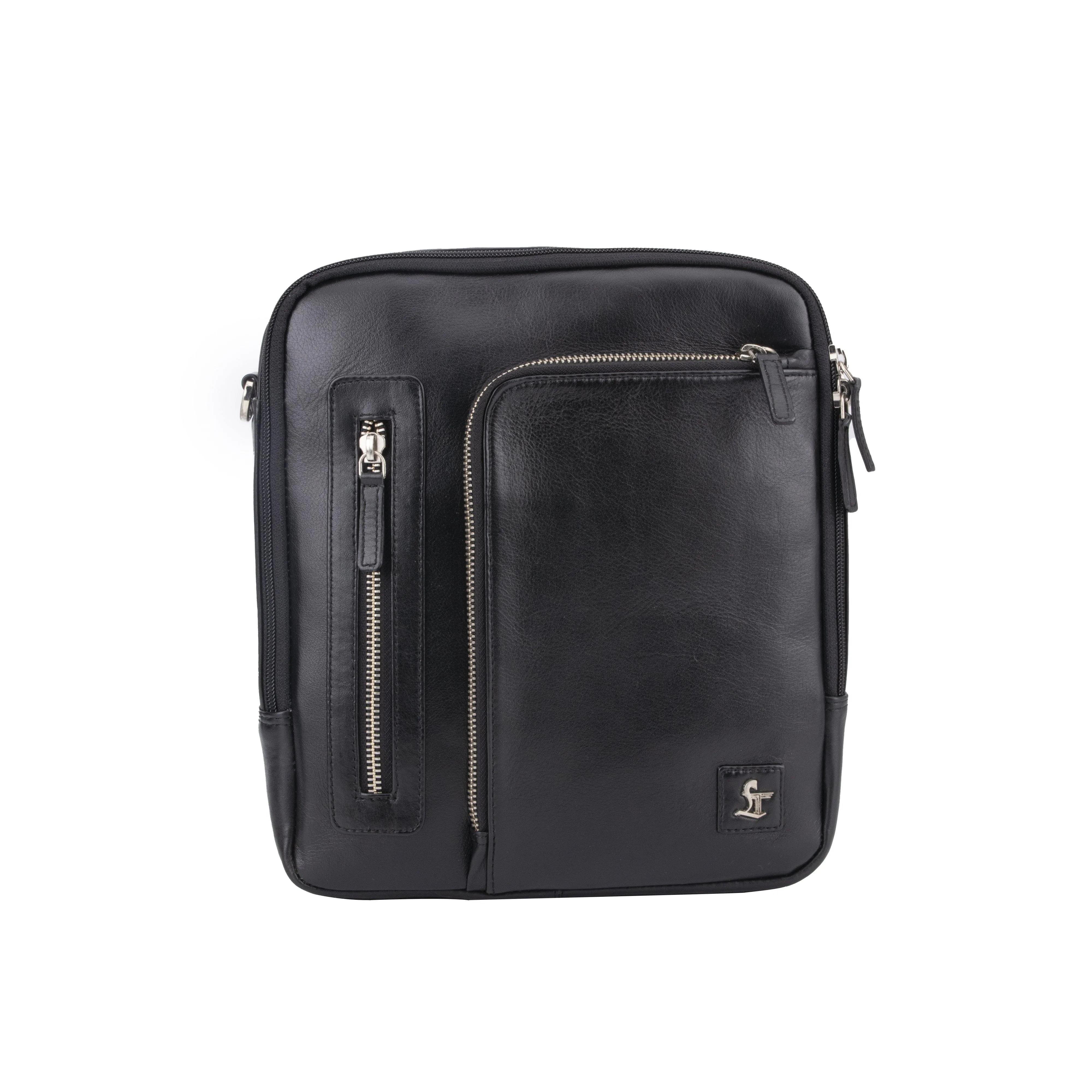 Men's Bag IX |  Leather Side Bag For Men | Colour - Black