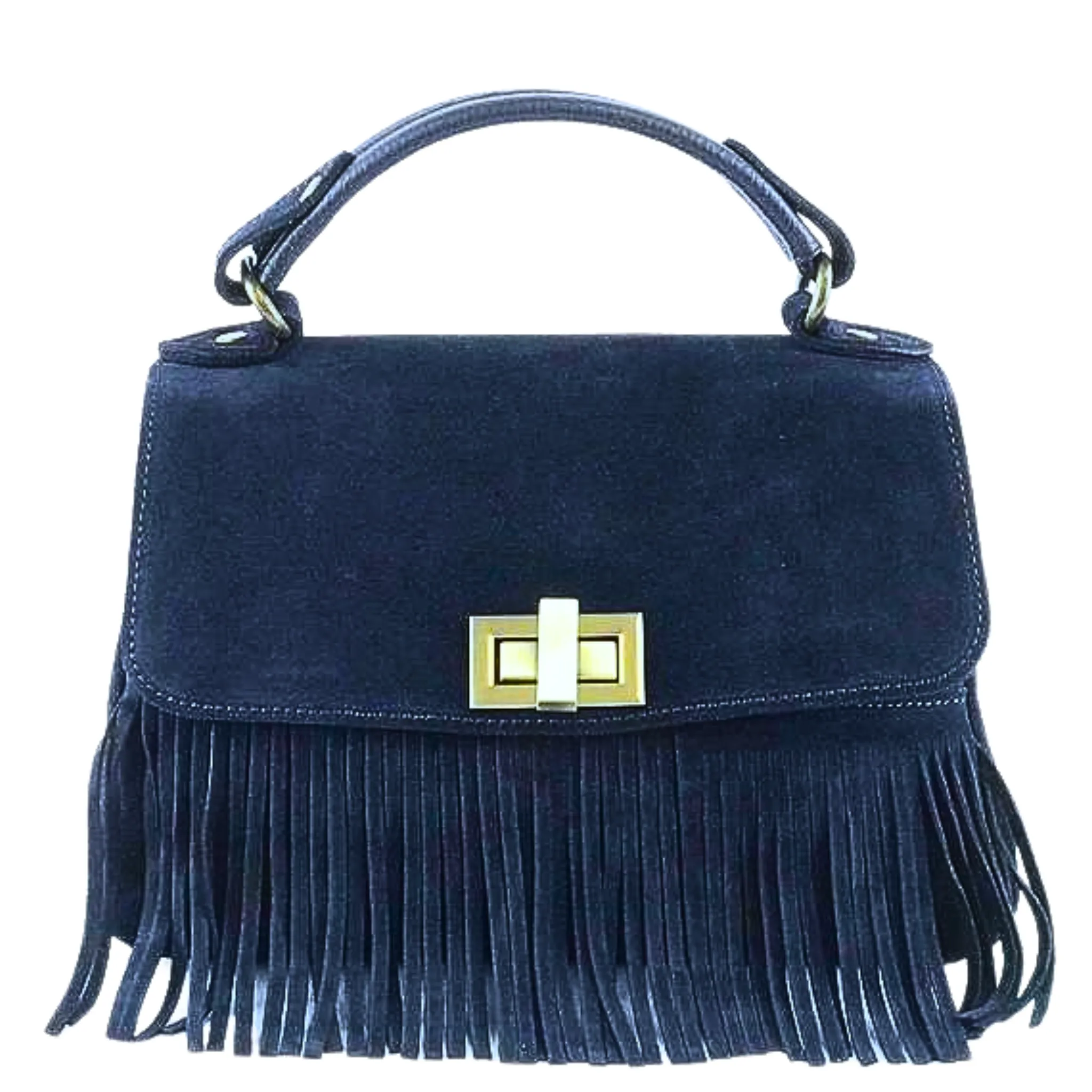 Mini Postina Logan Suede Fringe Crossbody Bag