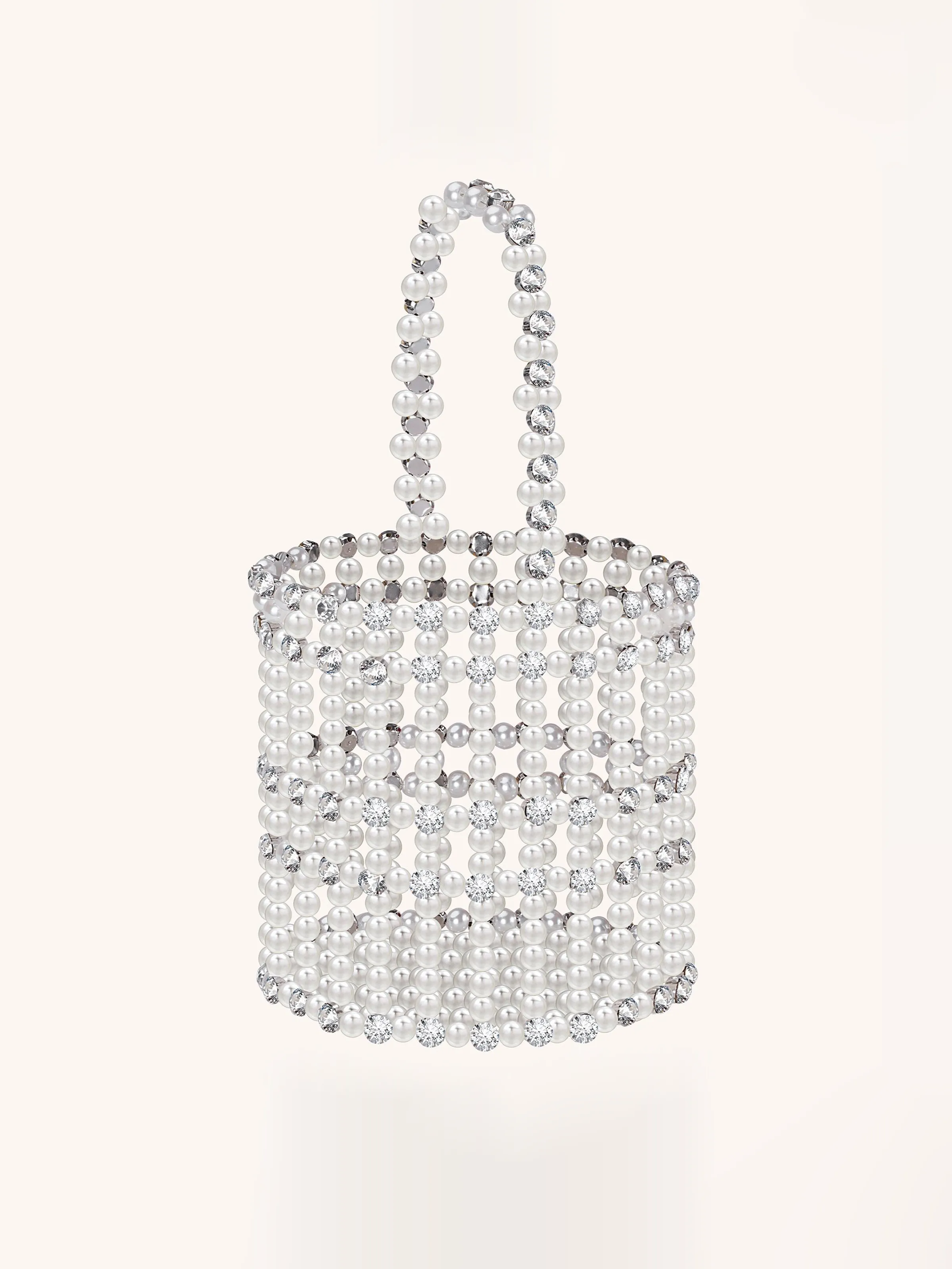 Miss Circle Pearl Diamond Mini Handbag