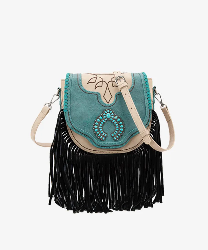 Montana West Fringe Concho Crossbody Purse