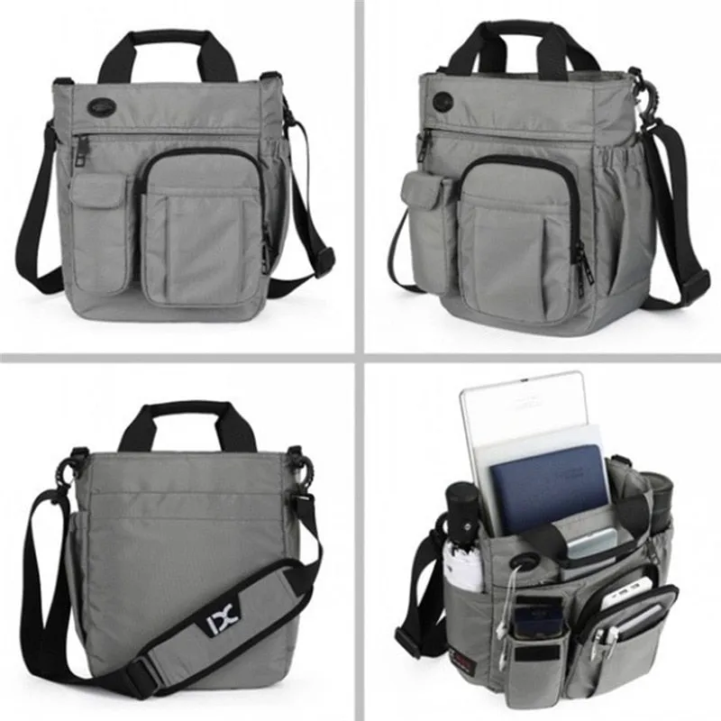 Multi Function Men's  Shoulder Messenger Bag With Headphone slot