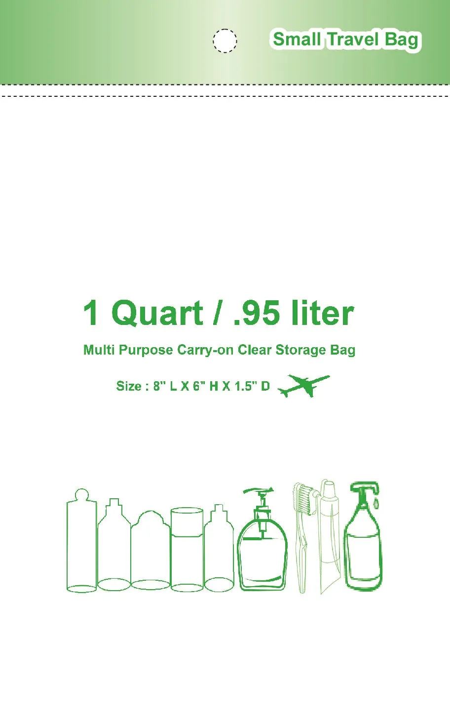 Multi Purpose TSA Approved Carry-on Clear Storage Bag - 2 Sizes Large and Small Bags