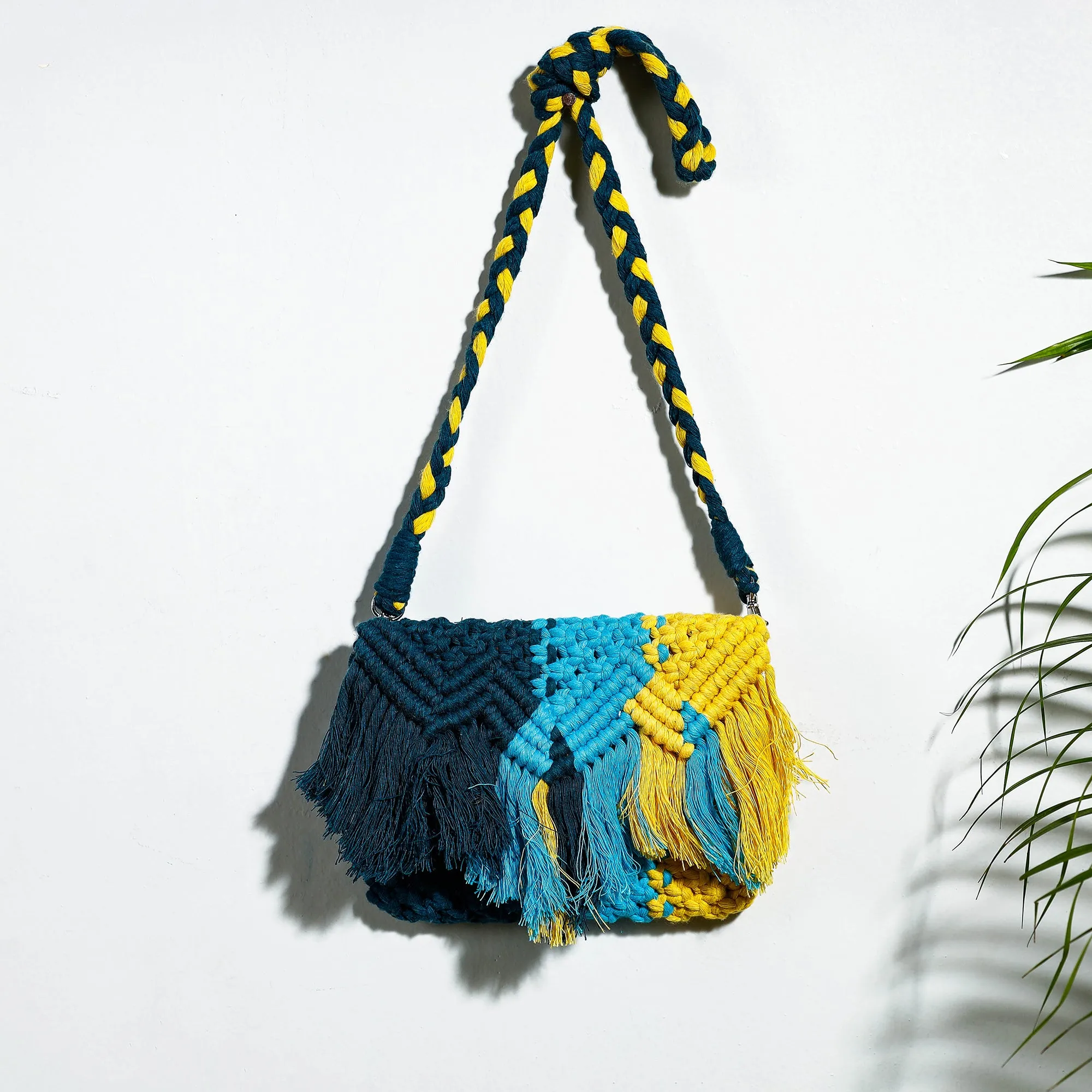 Multicolor - Thread Work Handcrafted Macrame Sling Bag