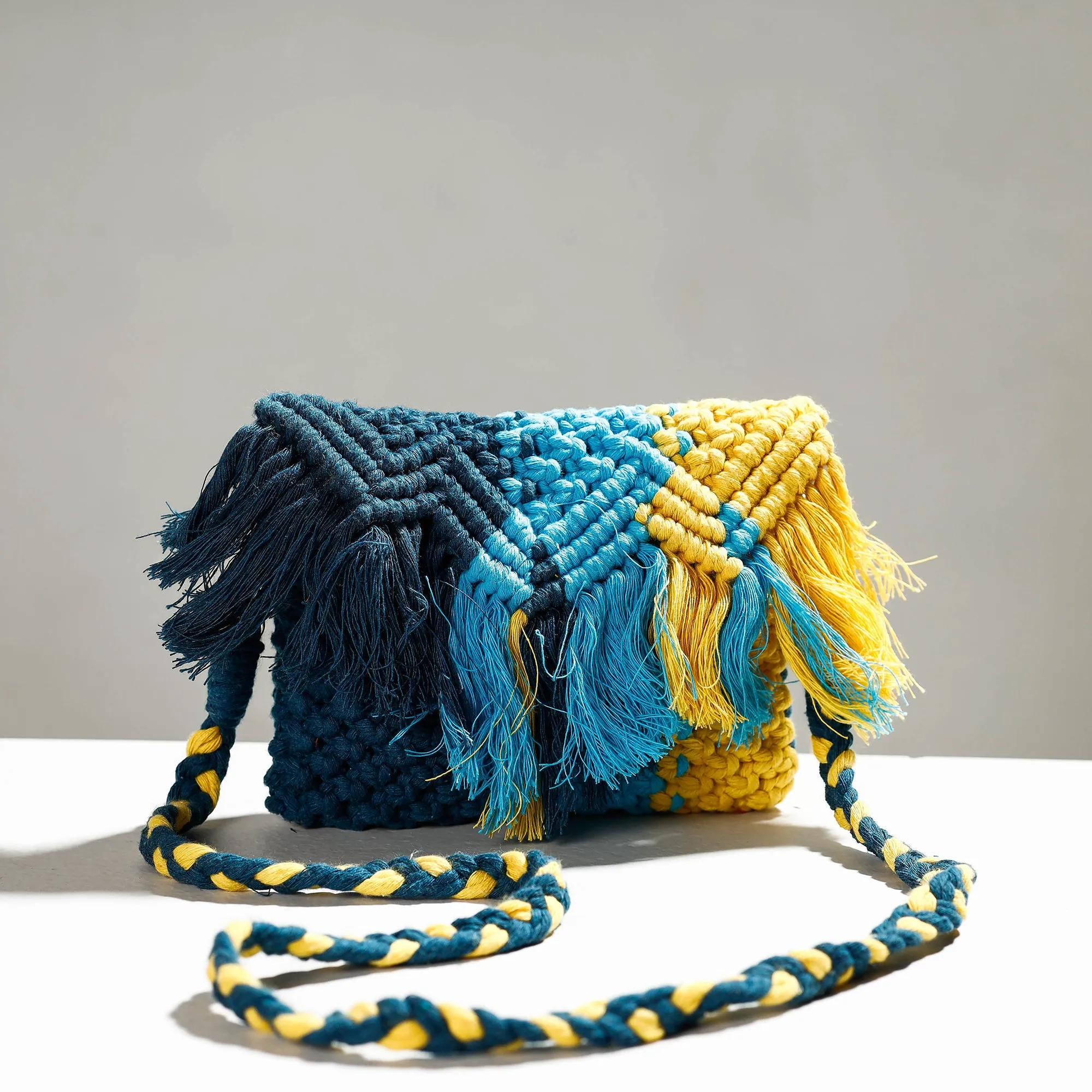 Multicolor - Thread Work Handcrafted Macrame Sling Bag