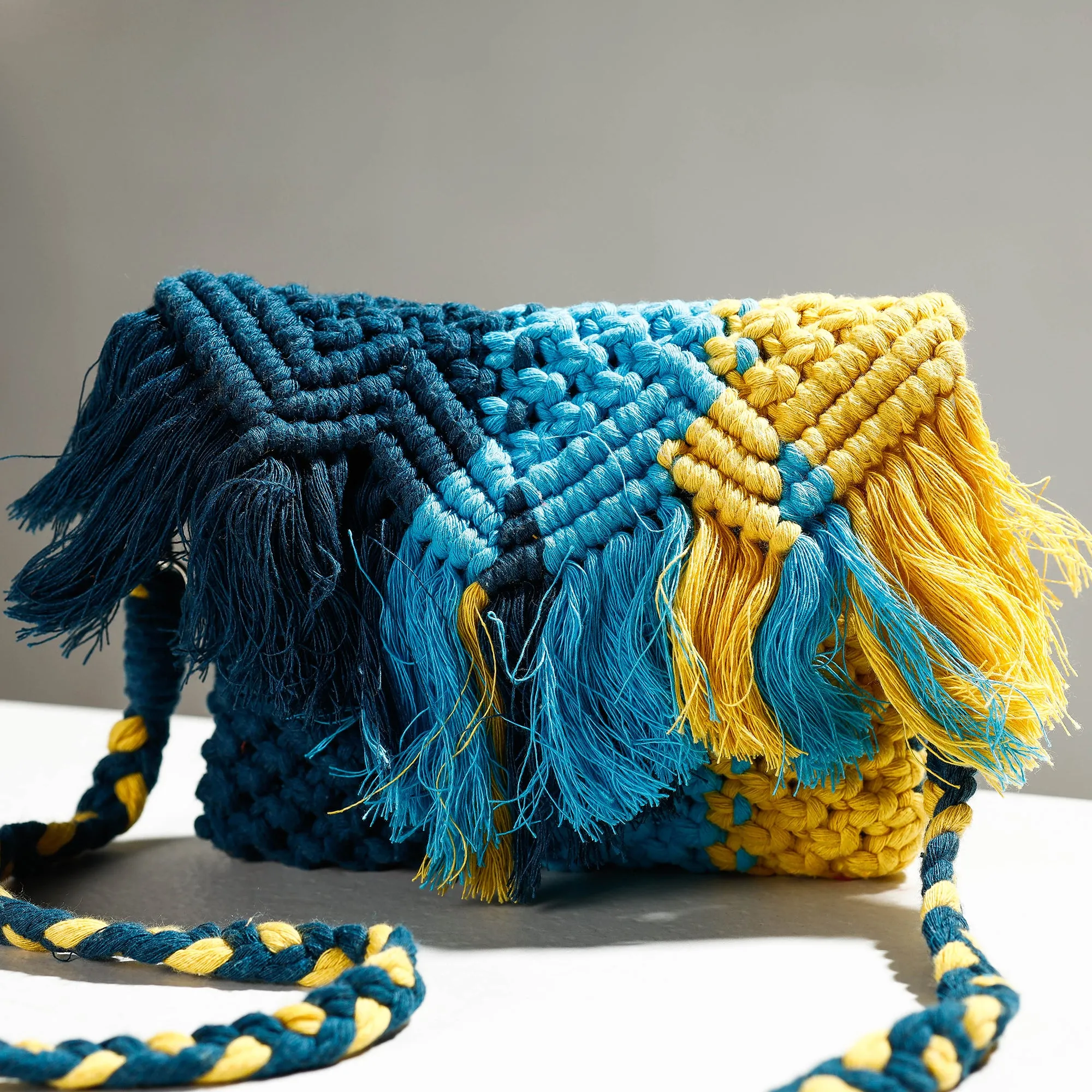 Multicolor - Thread Work Handcrafted Macrame Sling Bag