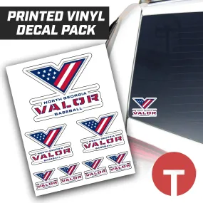 North Georgia Valor - Logo Vinyl Decal Pack