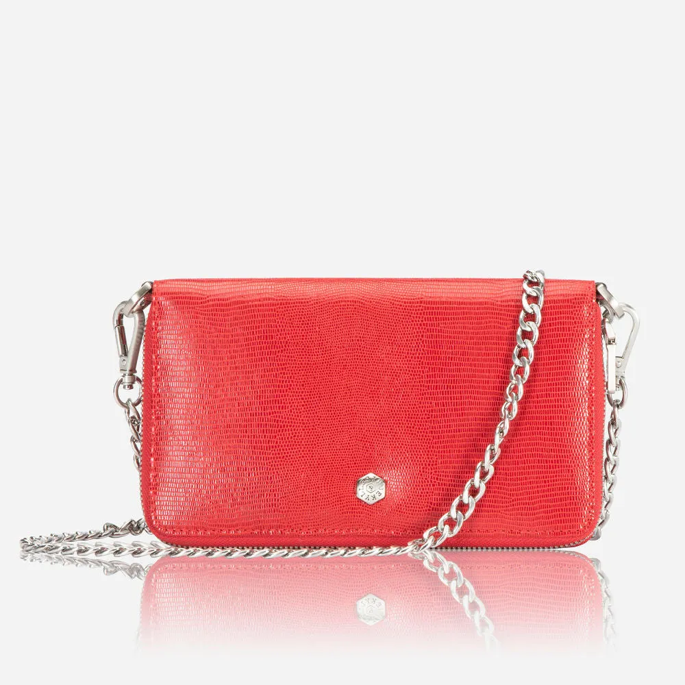 Paris Chain Purse, Cherry