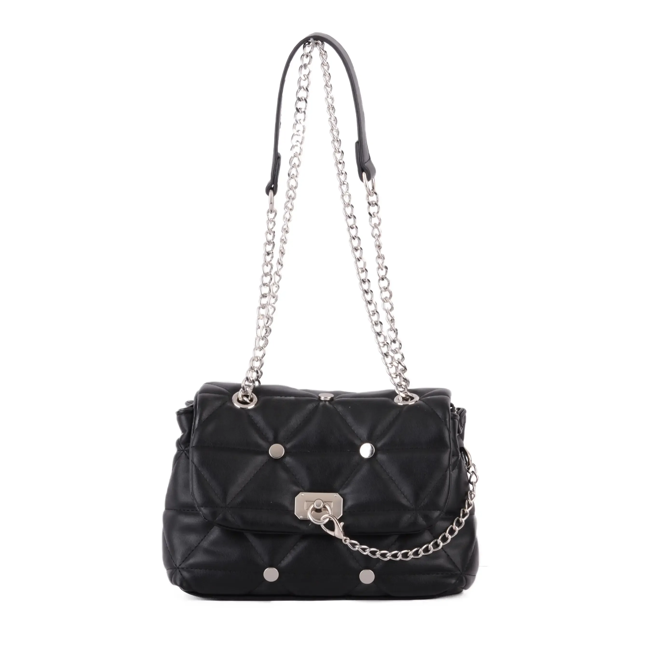 Paziye Stud Quilted Chain Link Crossbody bag