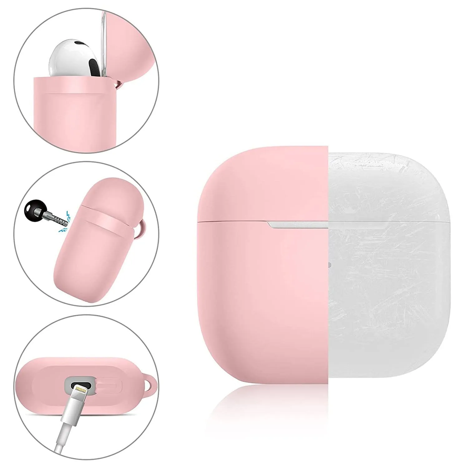 Pink Liquid Silicone Case - Apple AirPods 3