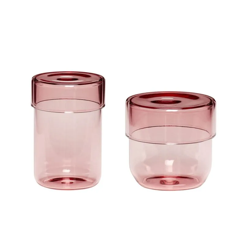 Pop Storage Jars Set of 2 _ Pink