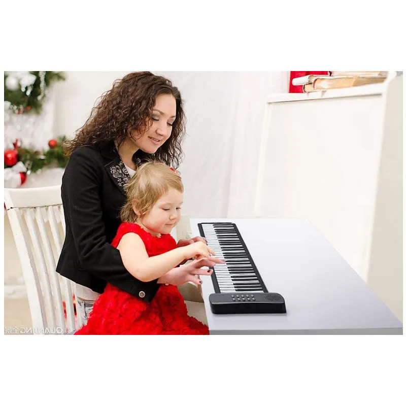 Portable Rechargeable 61 Keys Roll Up Piano Keyboard