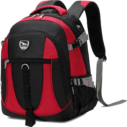 Power Laptop Backpack Rucksack School College Work Travel Bag - Multicolour