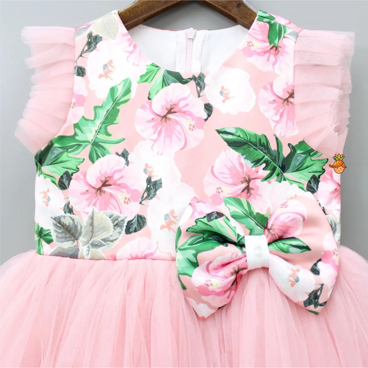 Pre Order: Exquisite Floral Printed Frilly Dress