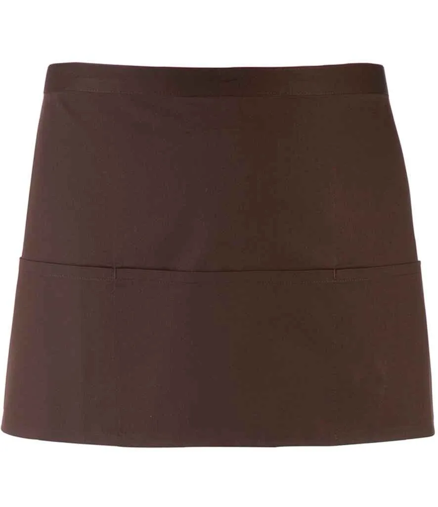 Premier 'Colours' 3 Pocket Apron | Brown