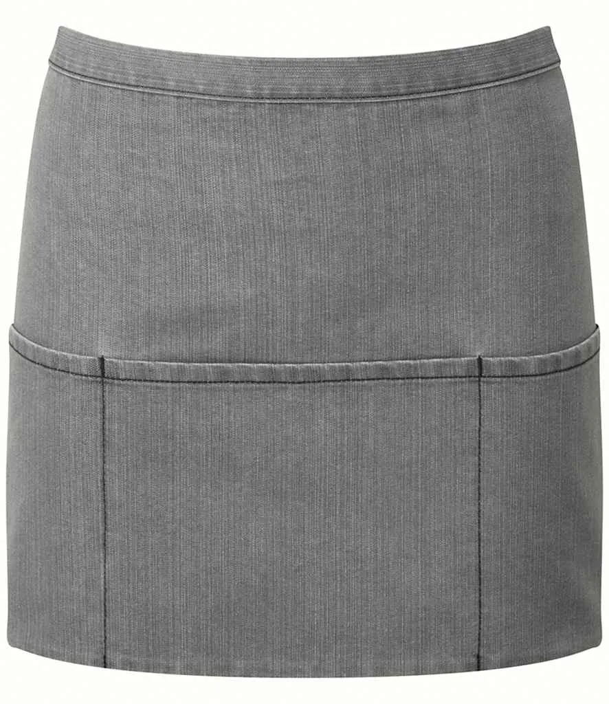 Premier 'Colours' 3 Pocket Apron | Grey Denim