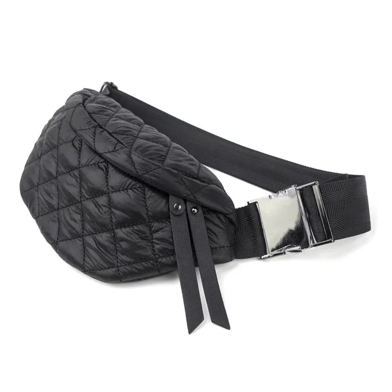 Quilted Puffer Fanny Pack - Tan, Black or Olive