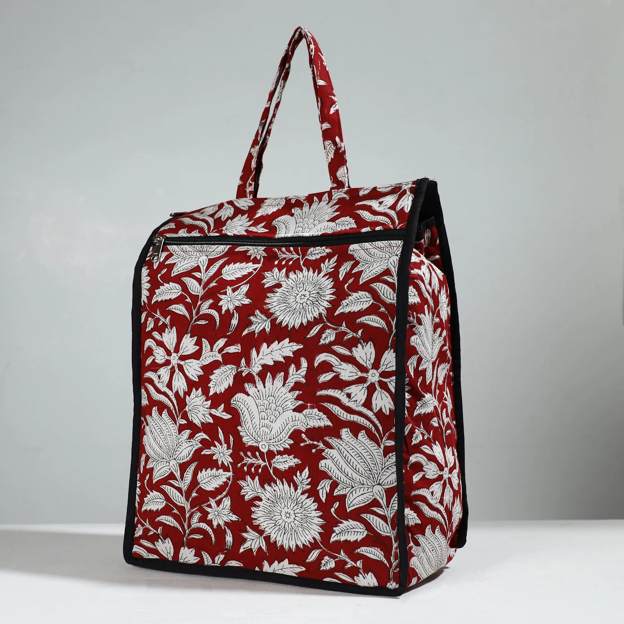 Red - Handcrafted Cotton Shopping Bag 16