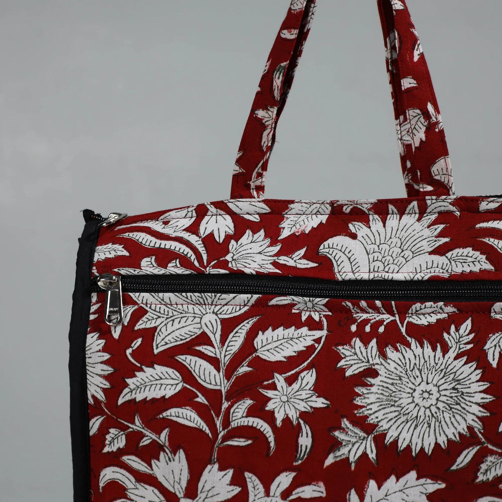 Red - Handcrafted Cotton Shopping Bag 16