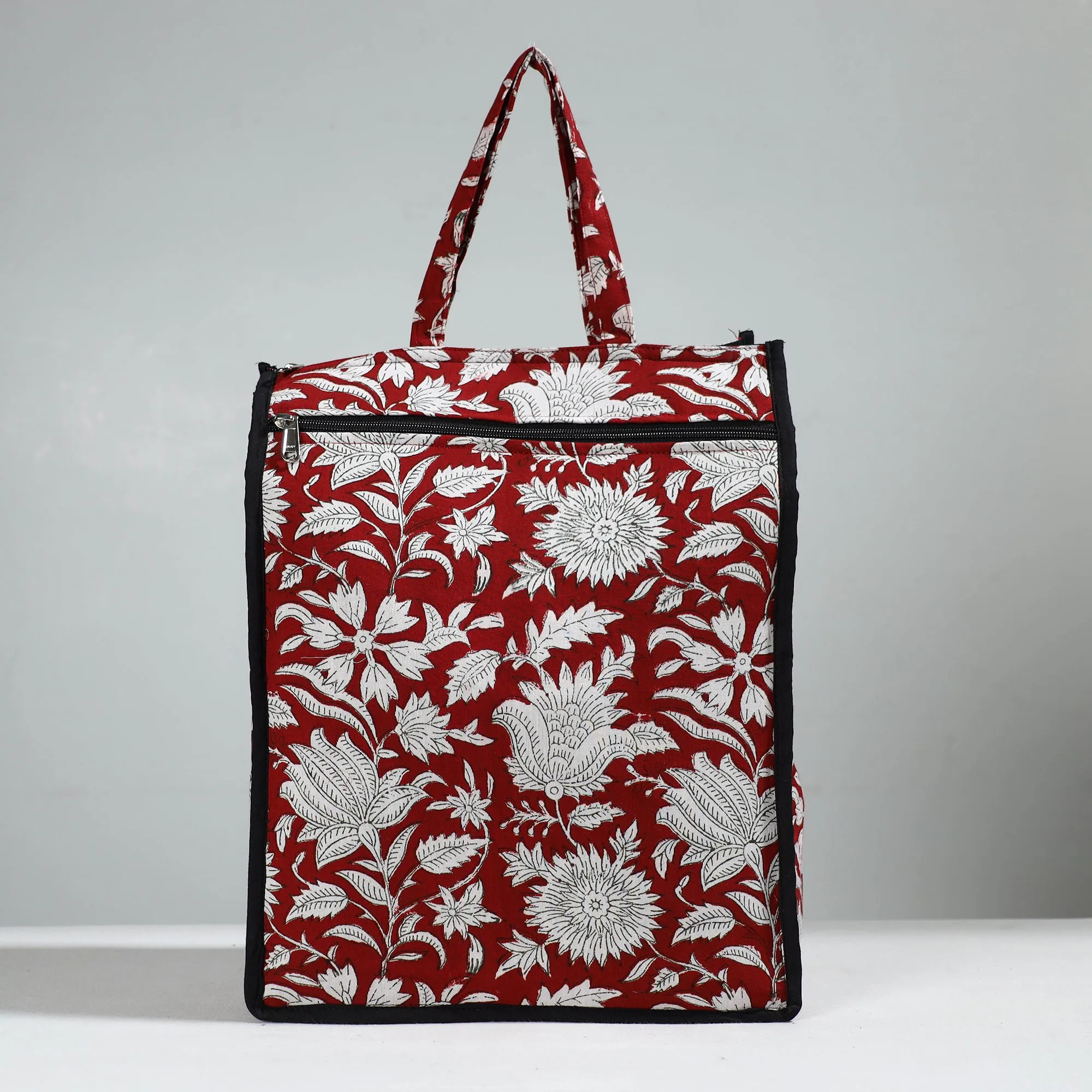 Red - Handcrafted Cotton Shopping Bag 16