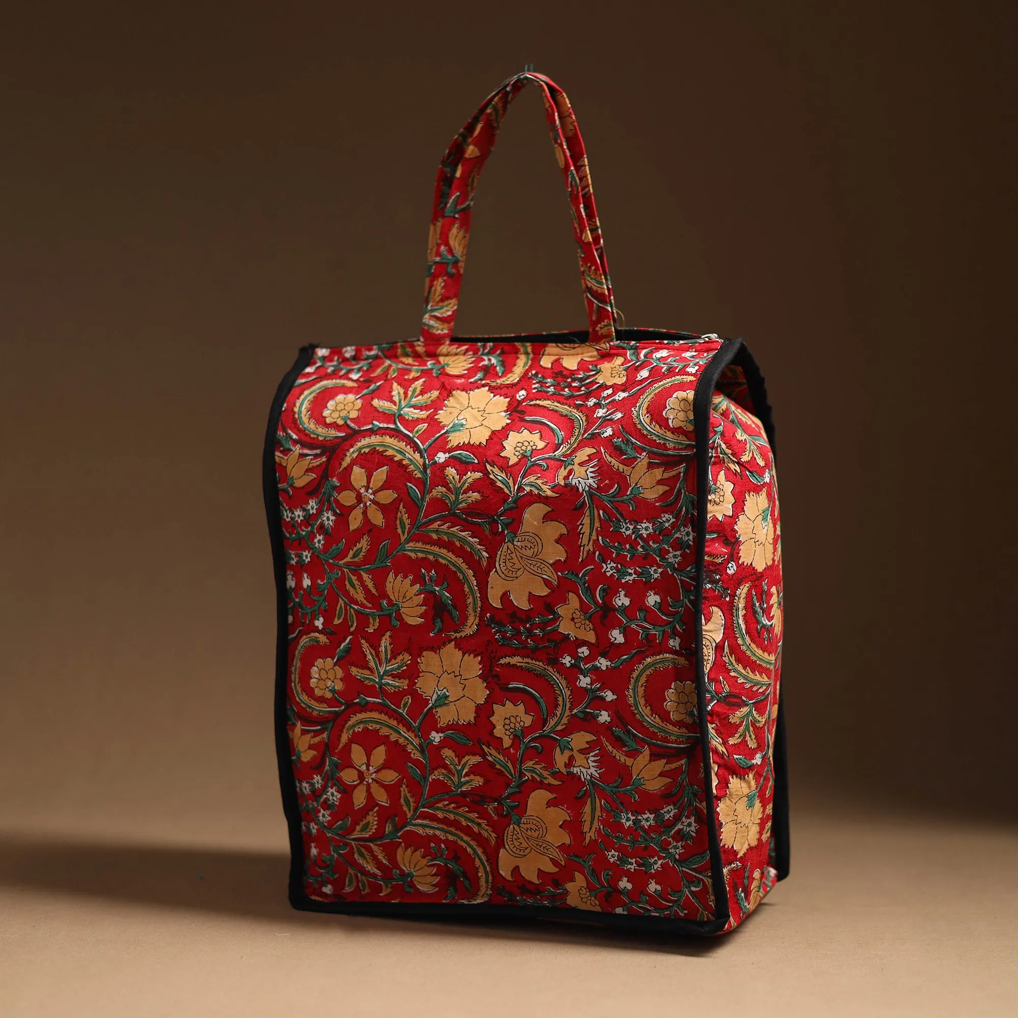 Red - Handcrafted Cotton Shopping Bag 22