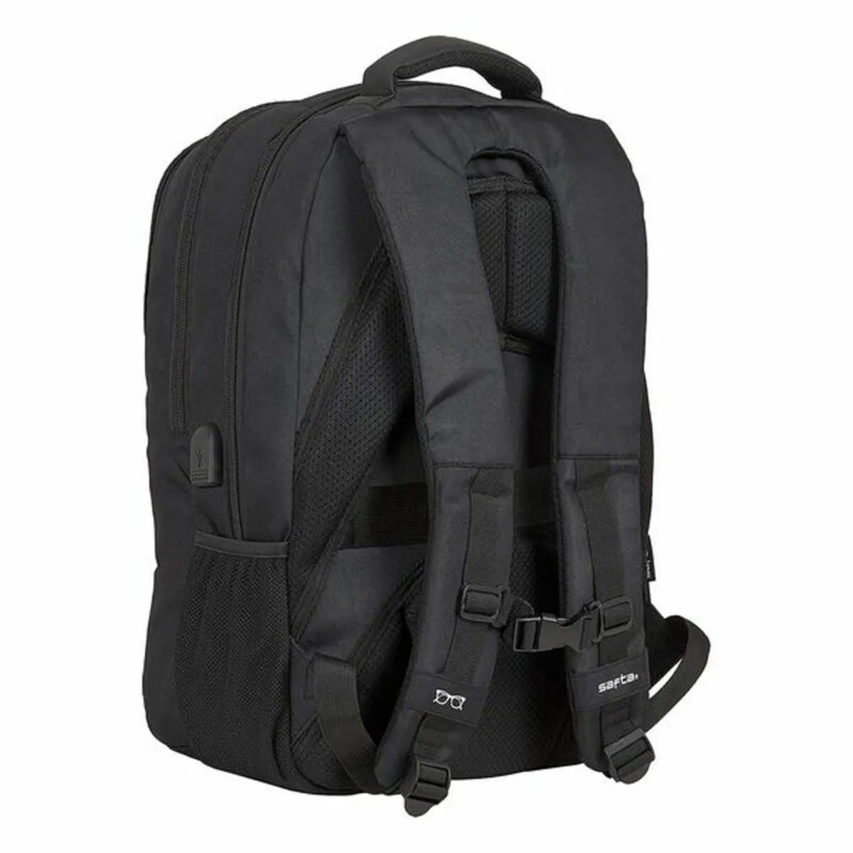 Rucksack for Laptop and Tablet with USB Output Safta 15,6'' Black 30 x 43 x 16 cm