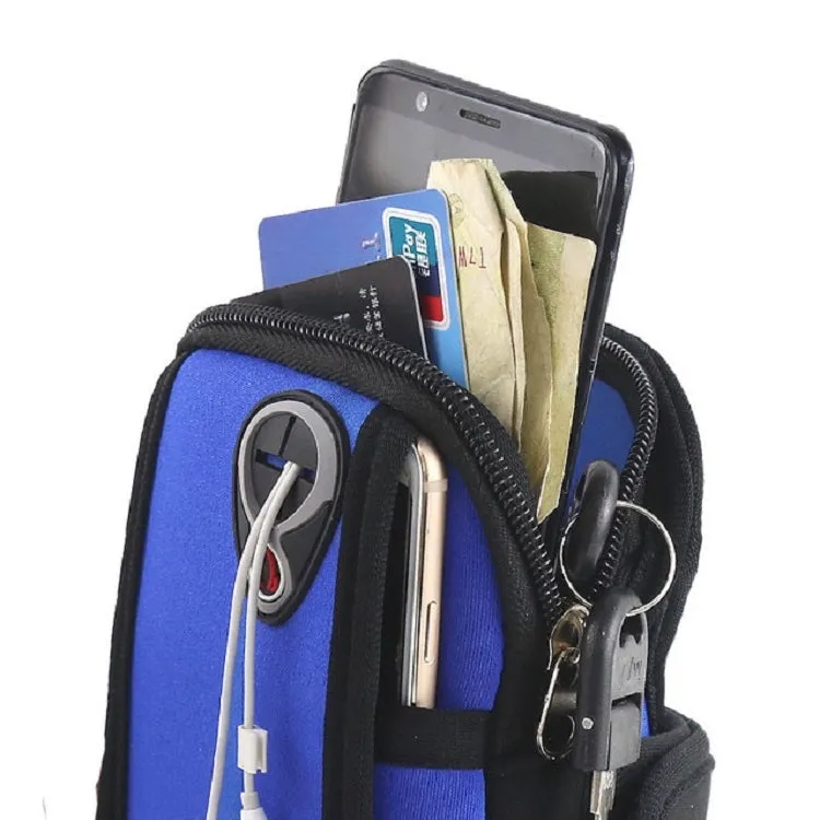 Running Mobile Phone Arm Bag Sports Mobile Phone Arm Sleeve(Navy Blue)