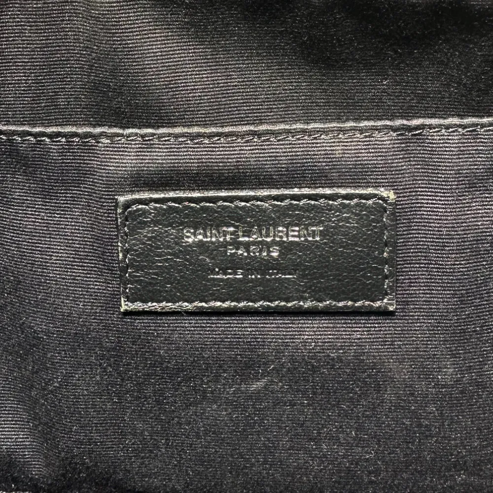 SAINT LAURENT Lou Camera Shoulder Bag Black Calfskin Leather LHQ150