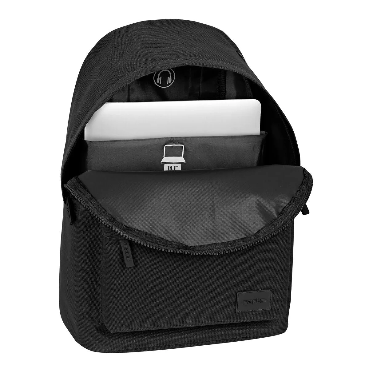 School Bag Safta   31 x 41 x 16 cm Black