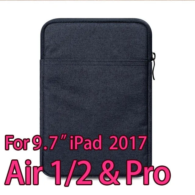 Shockproof Tablet Sleeve Pouch Case for iPad mini 2 3 4 iPad Air 1/2  Pro 9.7 inch Cover thick AKR 2017 New Free Shipping Gift