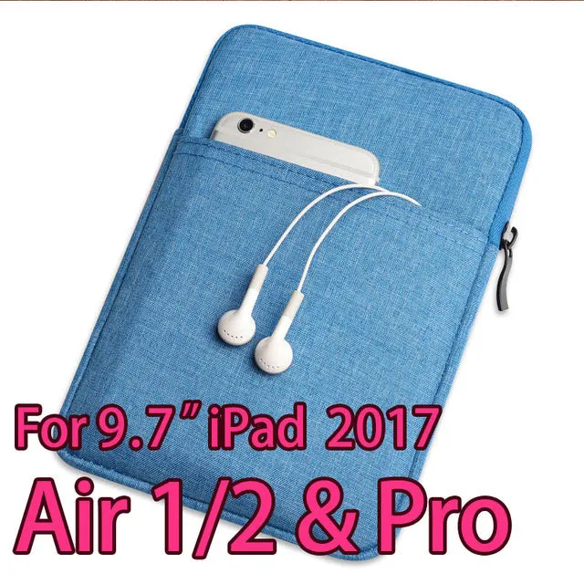 Shockproof Tablet Sleeve Pouch Case for iPad mini 2 3 4 iPad Air 1/2  Pro 9.7 inch Cover thick AKR 2017 New Free Shipping Gift