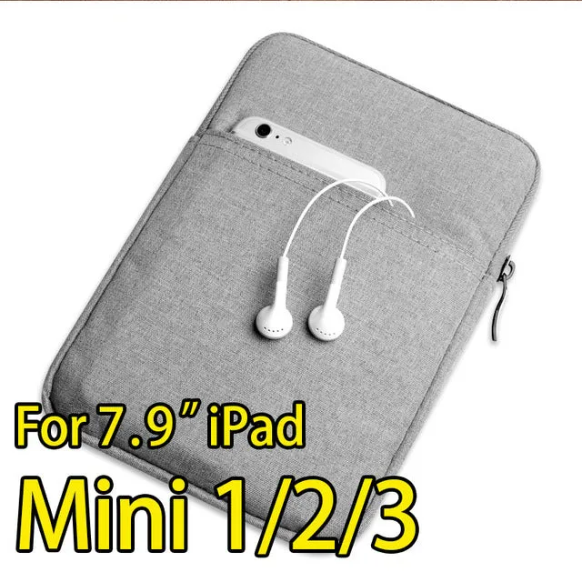 Shockproof Tablet Sleeve Pouch Case for iPad mini 2 3 4 iPad Air 1/2  Pro 9.7 inch Cover thick AKR 2017 New Free Shipping Gift