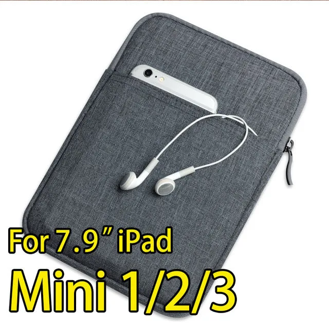 Shockproof Tablet Sleeve Pouch Case for iPad mini 2 3 4 iPad Air 1/2  Pro 9.7 inch Cover thick AKR 2017 New Free Shipping Gift