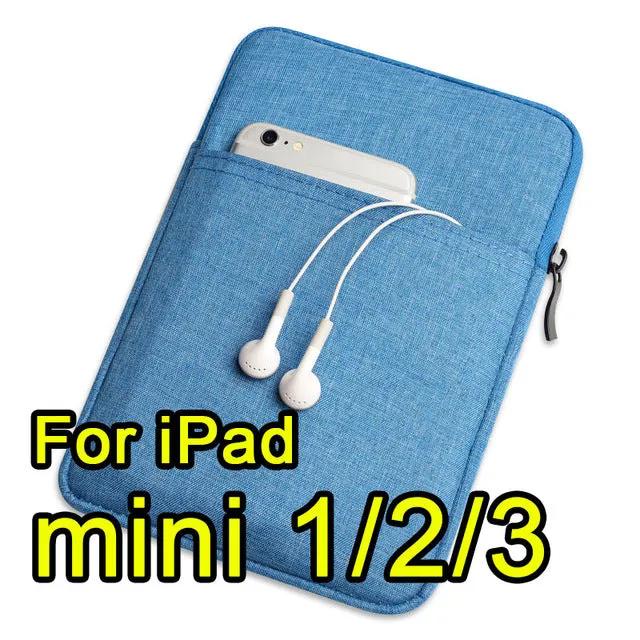 Shockproof Tablet Sleeve Pouch Case for iPad mini 2 3 4 iPad Air 1/2  Pro 9.7 inch Cover thick AKR 2017 New Free Shipping Gift