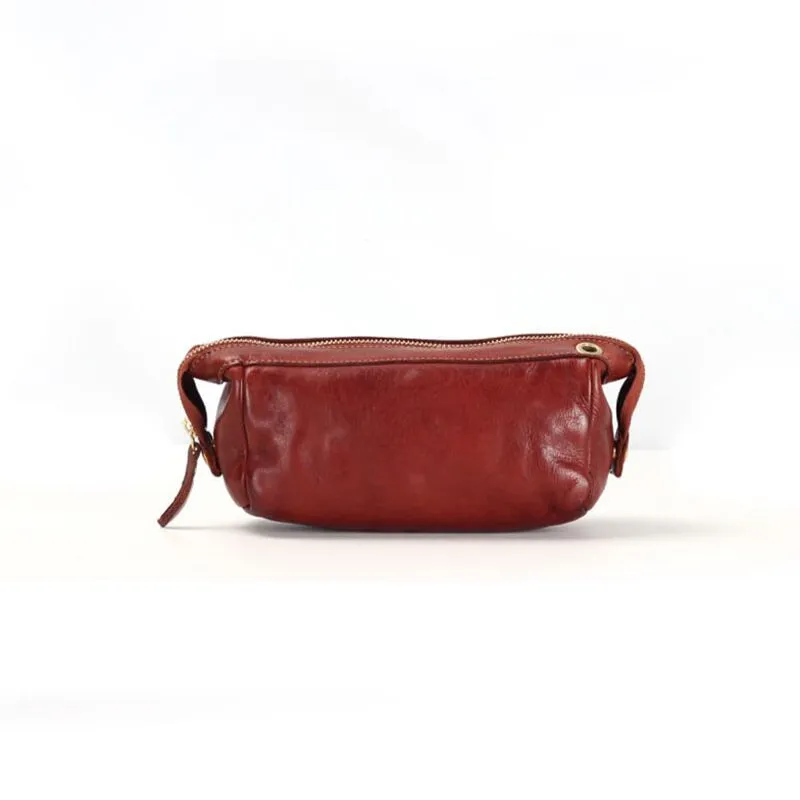 Simple Design Vegetable Tanned Leather Women's Crossbody Bag