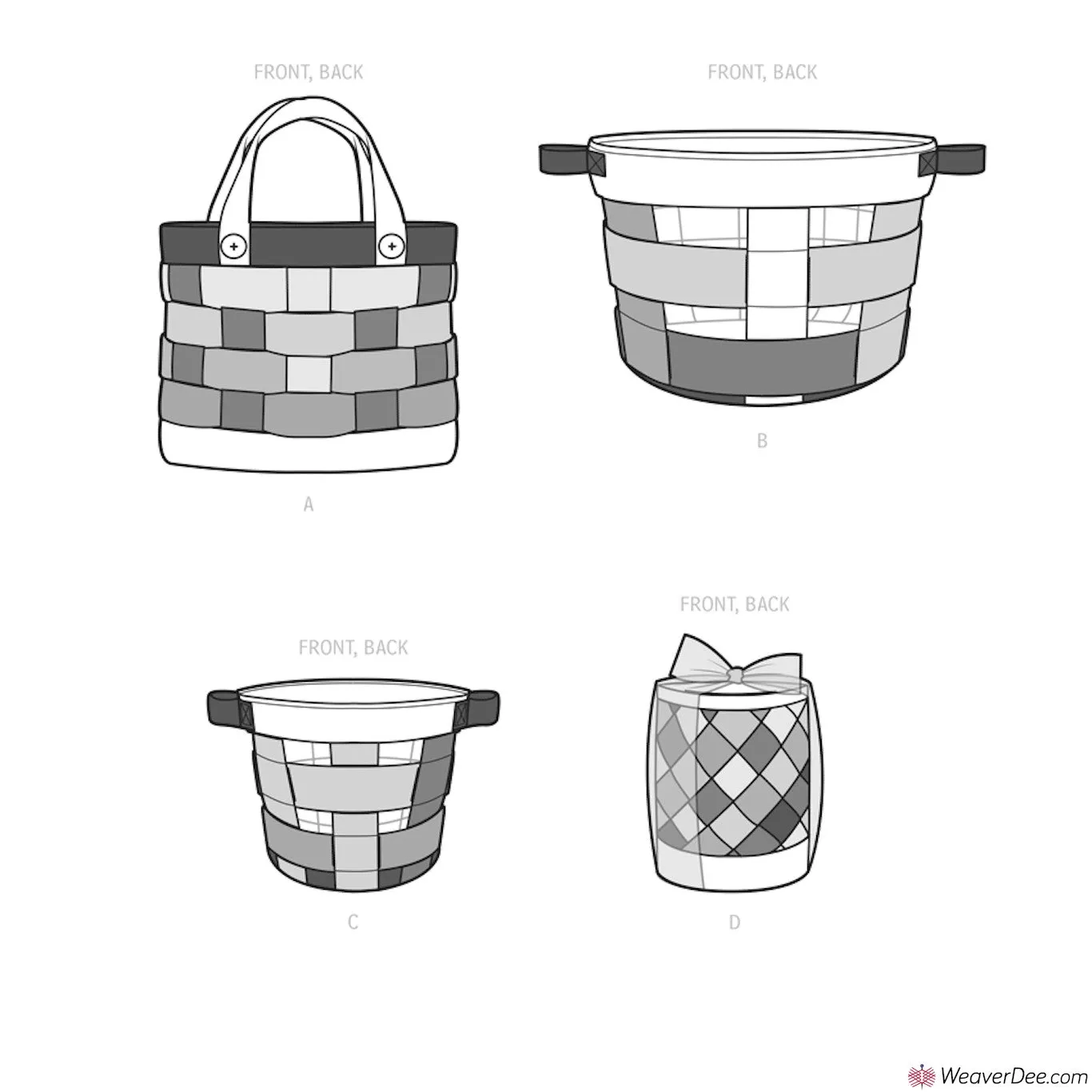 Simplicity Pattern S9623 Fabric Baskets by Carla Reiss Design