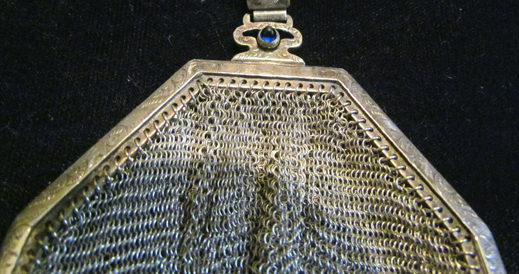 Soldered Silver Mesh Purse Antique Victorian Purse 1920's Formal Evening Bag Wedding Bridal