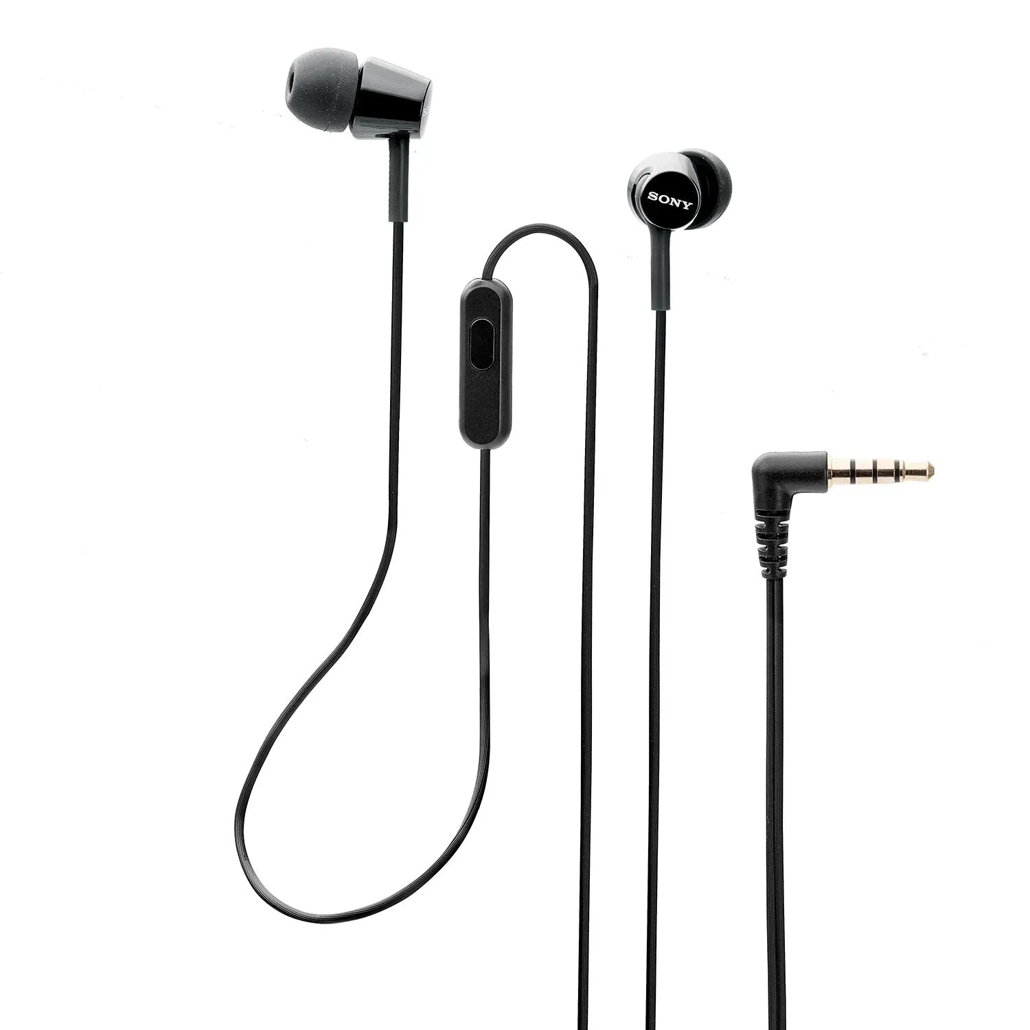 Sony MDR-EX155AP in-Ear Wired Headphones with Mic (Black)