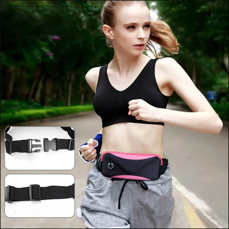 Sports Running Mobile Phone Waterproof Waist Bag, Specification:iPhone Universal(Pink)