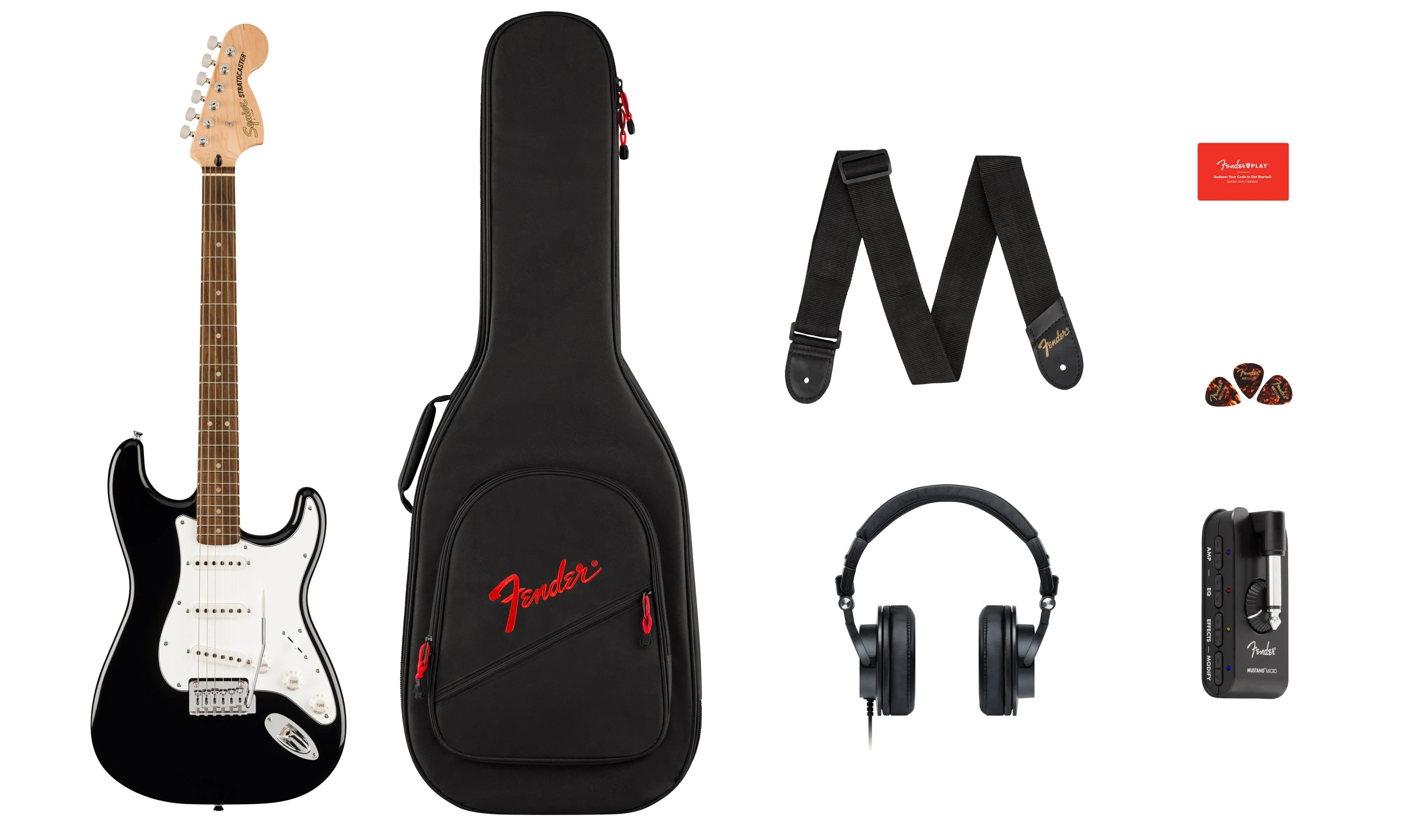 Squier Affinity Series Stratocaster Mustang Micro Starter Pack