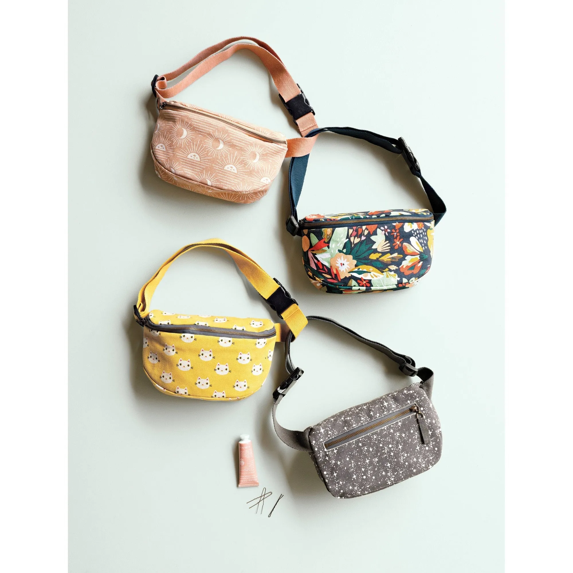 Superbloom Cotton Hip Bag Adjustable Strap | Floral Waist Belt Bag Fanny Pack